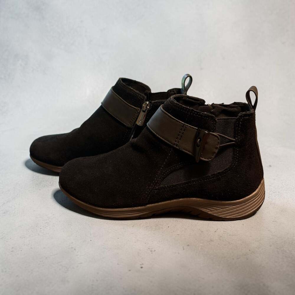 Easy Spirit Women's Hadely Ankle Booties Black Suede